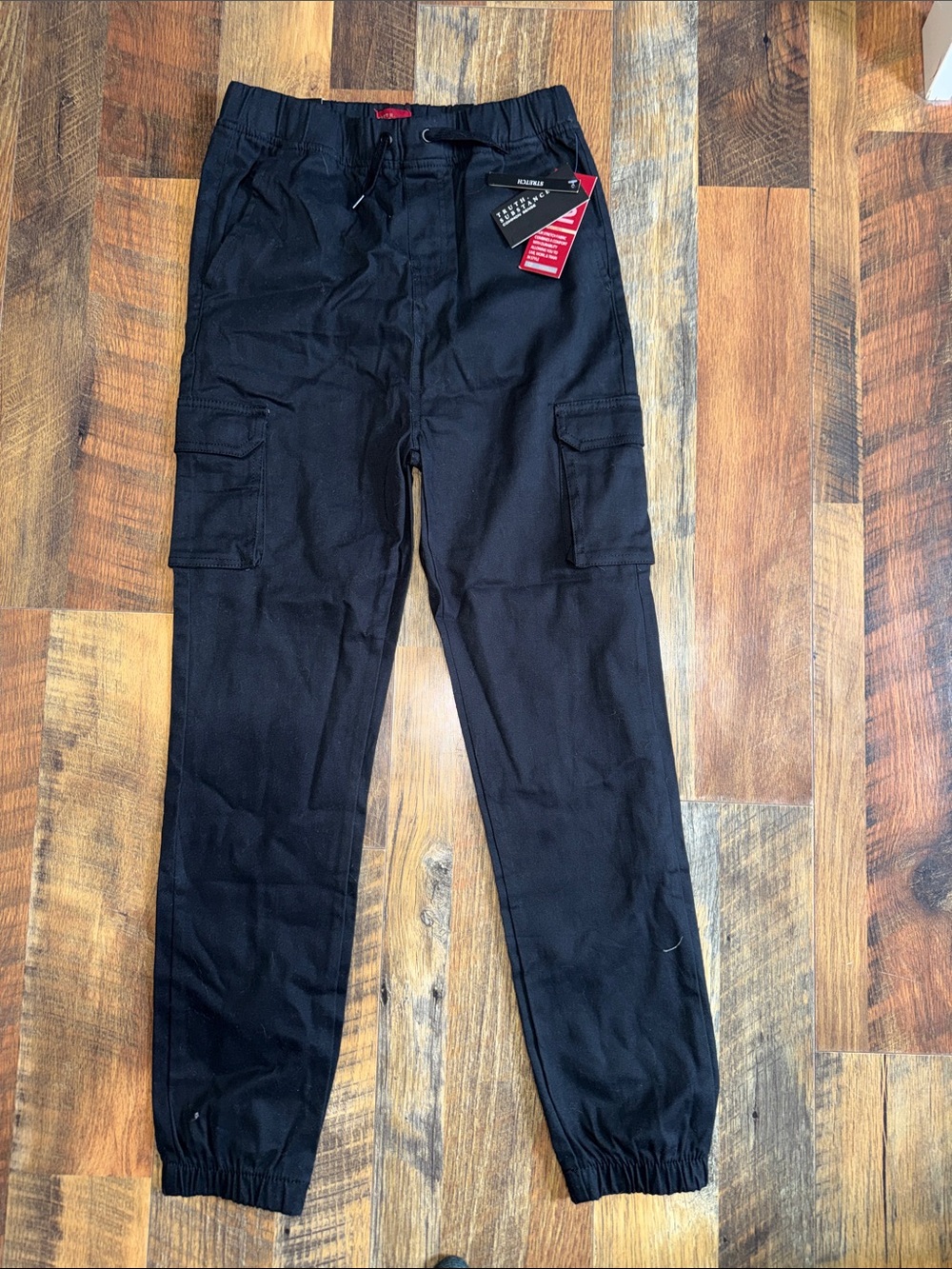 Boys  Black Cargo Jogger Pants - Lightweight Everyday Wear